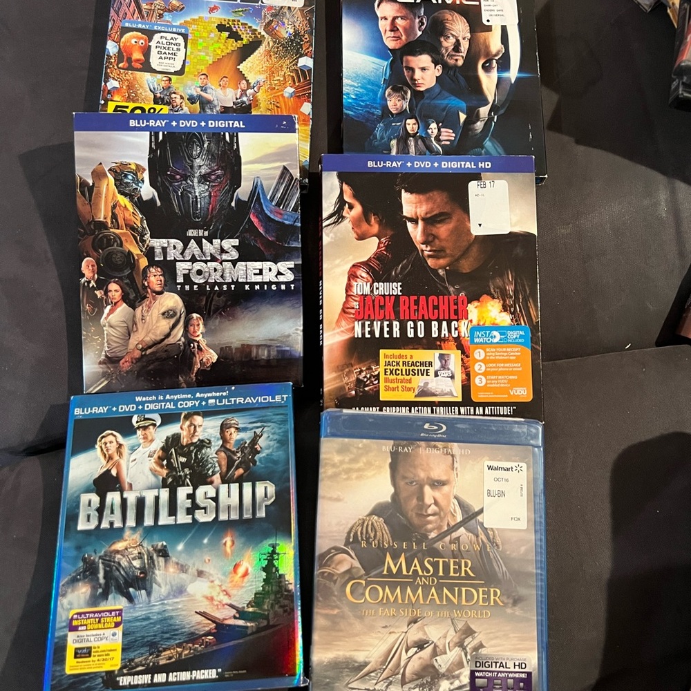 LIKE NEW (tested they are mine) blu-ray… Some have the DVD also! Home movies